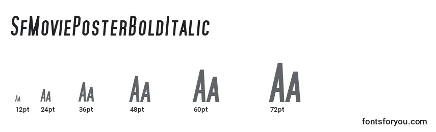 Размеры шрифта SfMoviePosterBoldItalic