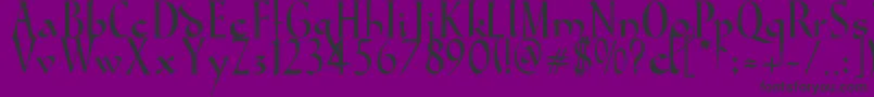 Weitere Informationen zur GondolaSd-Schriftart GondolaSd-Schriftart – Schwarze Schriften auf violettem Hintergrund