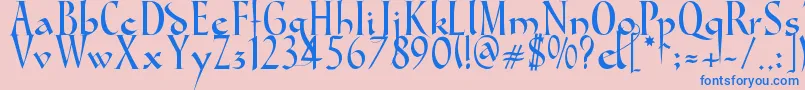 GondolaSd Font – Blue Fonts on Pink Background