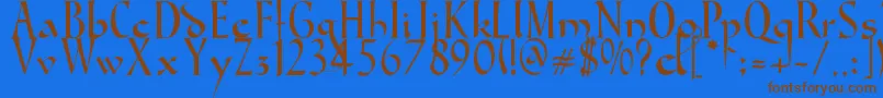 GondolaSd Font – Brown Fonts on Blue Background