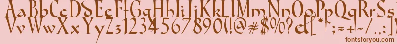 GondolaSd Font – Brown Fonts on Pink Background