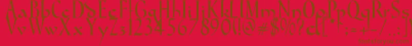 GondolaSd Font – Brown Fonts on Red Background