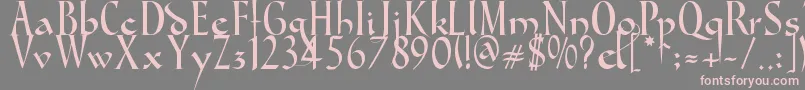 GondolaSd-Schriftart – Rosa Schriften auf grauem Hintergrund
