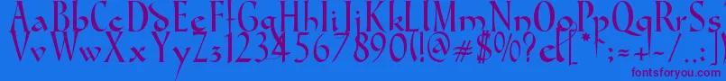 GondolaSd Font – Purple Fonts on Blue Background