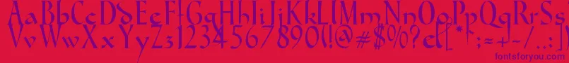 GondolaSd Font – Purple Fonts on Red Background