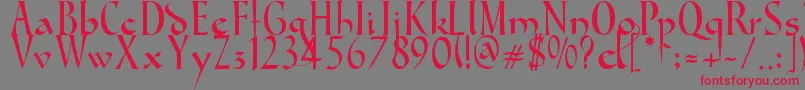 GondolaSd Font – Red Fonts on Gray Background