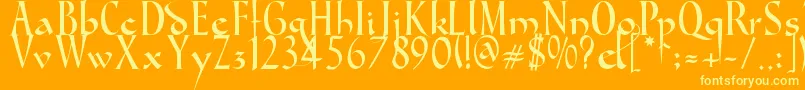 GondolaSd Font – Yellow Fonts on Orange Background