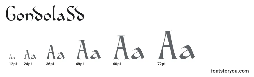 GondolaSd Font Sizes