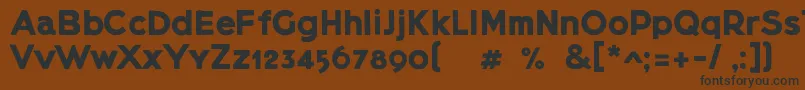 Шрифт Lietzblockdemo – чёрные шрифты на коричневом фоне