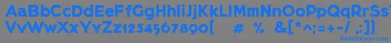 フォントLietzblockdemo – 灰色の背景に青い文字