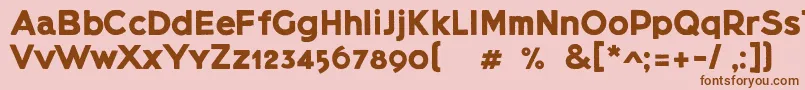 Lietzblockdemo Font – Brown Fonts on Pink Background