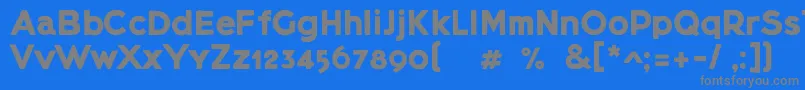 Lietzblockdemo-Schriftart – Graue Schriften auf blauem Hintergrund
