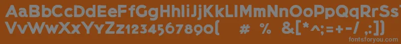 フォントLietzblockdemo – 茶色の背景に灰色の文字