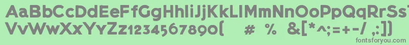 Lietzblockdemo Font – Gray Fonts on Green Background