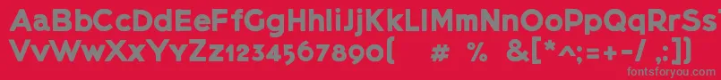 Lietzblockdemo Font – Gray Fonts on Red Background