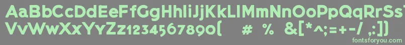 Lietzblockdemo Font – Green Fonts on Gray Background