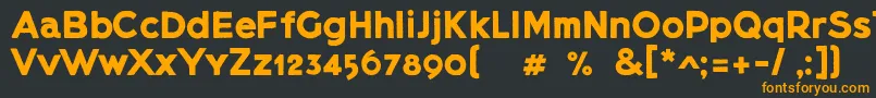 フォントLietzblockdemo – 黒い背景にオレンジの文字