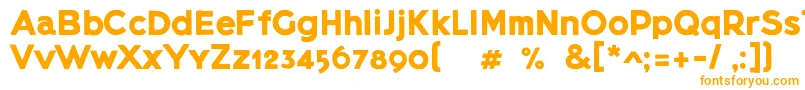 Lietzblockdemo-Schriftart – Orangefarbene Schriften