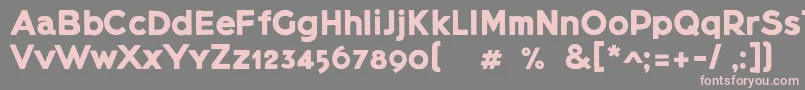 Lietzblockdemo-fontti – vaaleanpunaiset fontit harmaalla taustalla