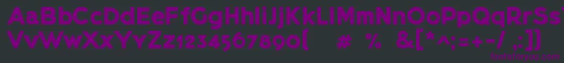 Шрифт Lietzblockdemo – фиолетовые шрифты на чёрном фоне
