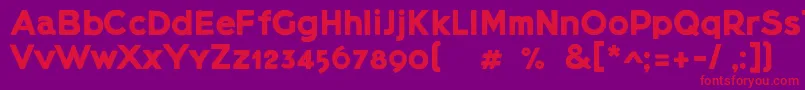 Lietzblockdemo Font – Red Fonts on Purple Background