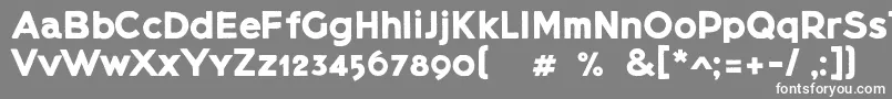 Шрифт Lietzblockdemo – белые шрифты на сером фоне