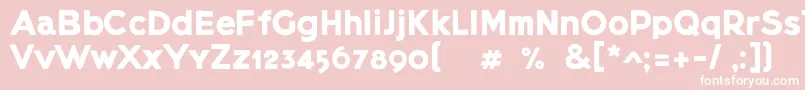Lietzblockdemo Font – White Fonts on Pink Background