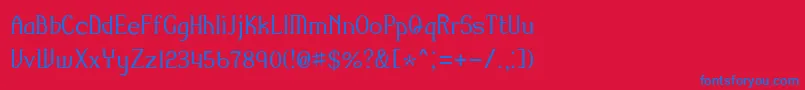 AmiR Font – Blue Fonts on Red Background