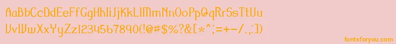 AmiR Font – Orange Fonts on Pink Background