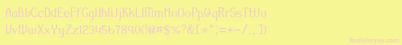 AmiR Font – Pink Fonts on Yellow Background