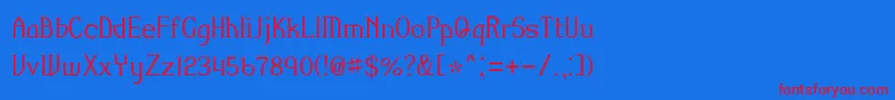 AmiR Font – Red Fonts on Blue Background