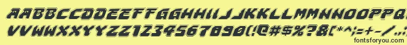 AstropolisAcademyItalic Font – Black Fonts on Yellow Background