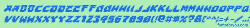 AstropolisAcademyItalic Font – Blue Fonts on Green Background