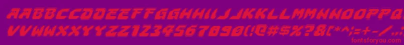 AstropolisAcademyItalic Font – Red Fonts on Purple Background