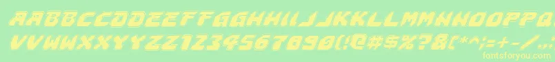 AstropolisAcademyItalic Font – Yellow Fonts on Green Background