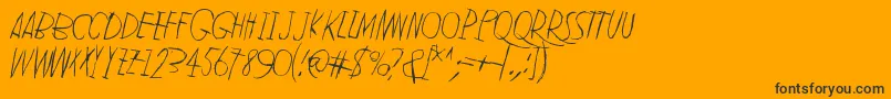 Шрифт LeanOnMe – чёрные шрифты на оранжевом фоне