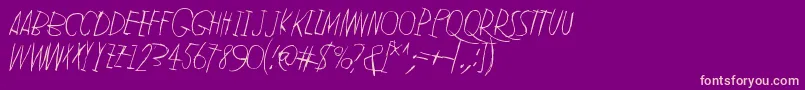 LeanOnMe Font – Pink Fonts on Purple Background