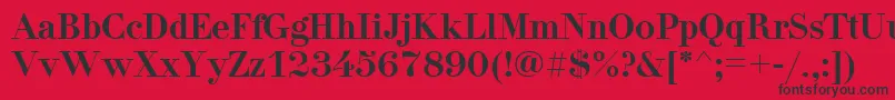 Didonactt Font – Black Fonts on Red Background