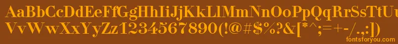 Didonactt Font – Orange Fonts on Brown Background