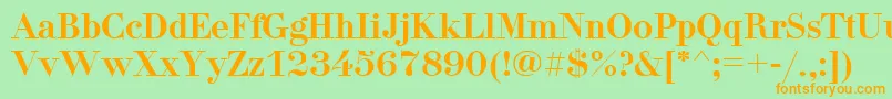 Didonactt Font – Orange Fonts on Green Background