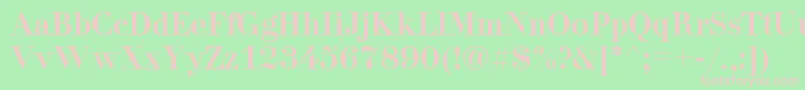 Didonactt Font – Pink Fonts on Green Background