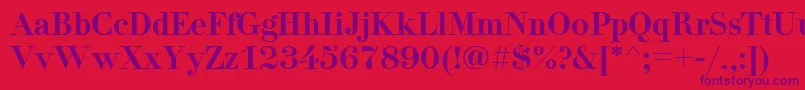 Didonactt Font – Purple Fonts on Red Background