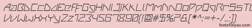 fuente VanbergerItalic – Fuentes Negras Sobre Fondo Rosa