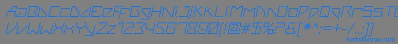 fuente VanbergerItalic – Fuentes Azules Sobre Fondo Gris