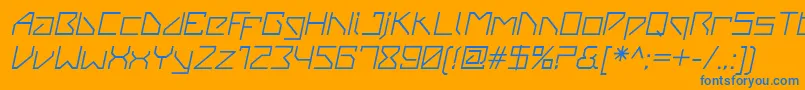 VanbergerItalic Font – Blue Fonts on Orange Background