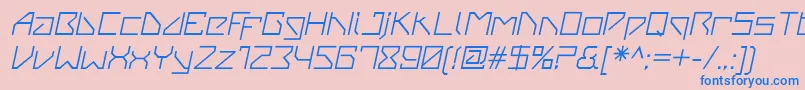 VanbergerItalic Font – Blue Fonts on Pink Background