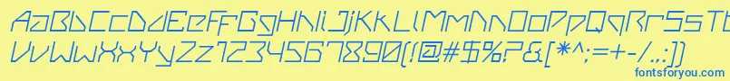 fuente VanbergerItalic – Fuentes Azules Sobre Fondo Amarillo