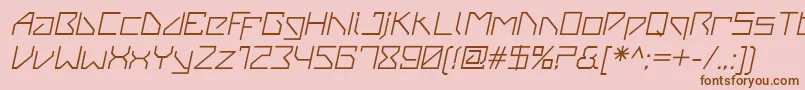 VanbergerItalic Font – Brown Fonts on Pink Background