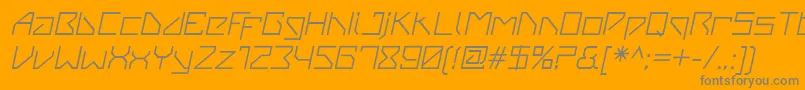 VanbergerItalic-Schriftart – Graue Schriften auf orangefarbenem Hintergrund