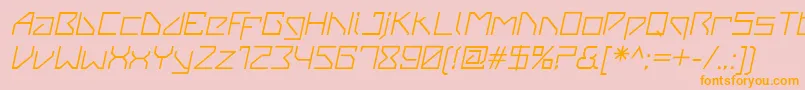 VanbergerItalic Font – Orange Fonts on Pink Background
